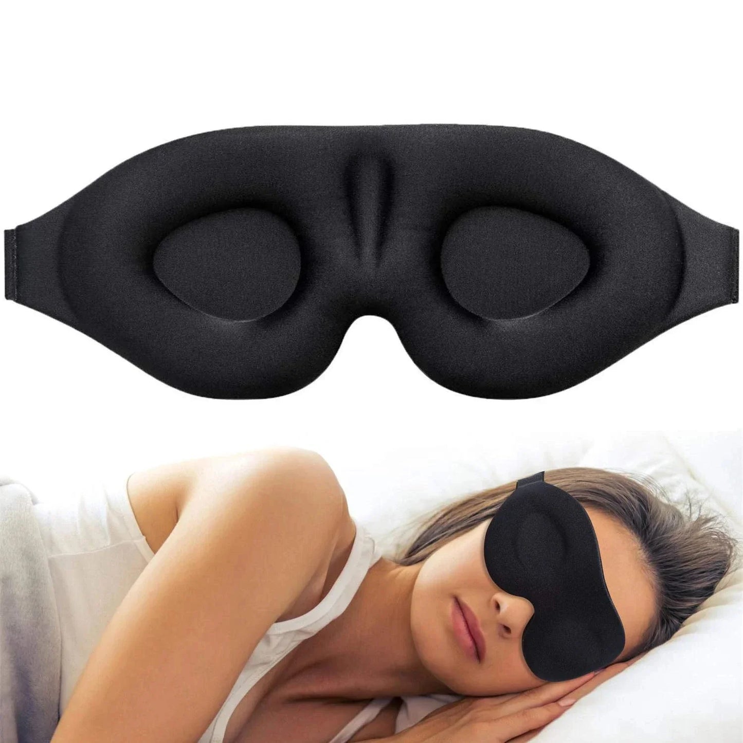 Masque de Sommeil 3D Ergonomique — Occultation Totale pour un Sommeil Profond
